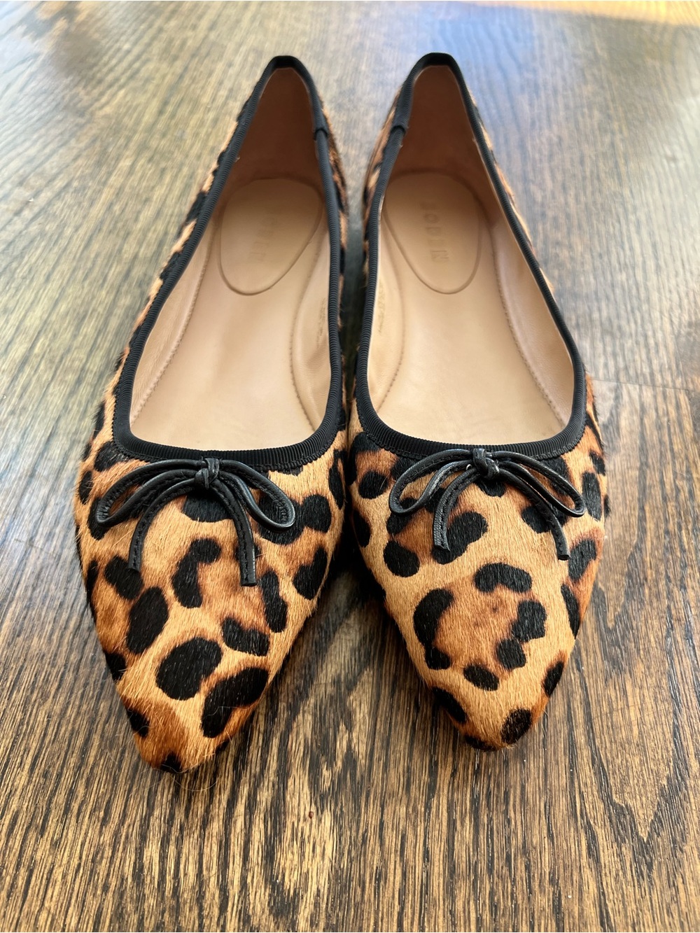 Boden Point Flexi Sole Flats in Classic Leopard Calf Hair - Size 38 (US 7.5)